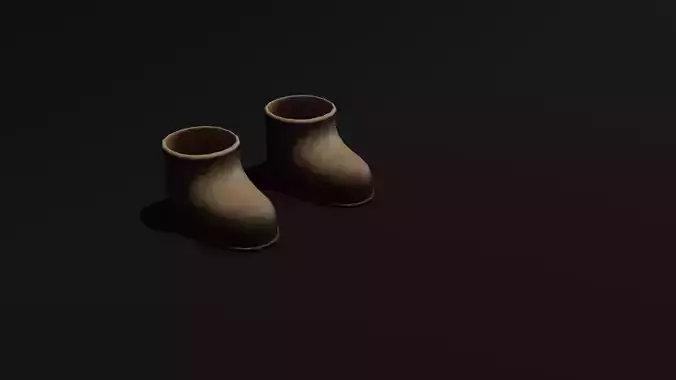 Shoes two boots 3D model