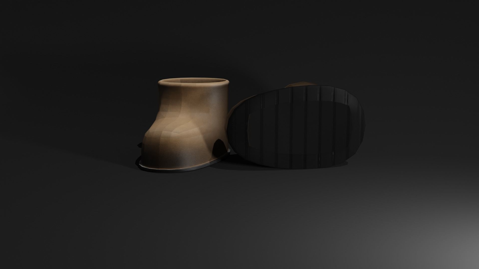 Shoes two boots 3D model_2