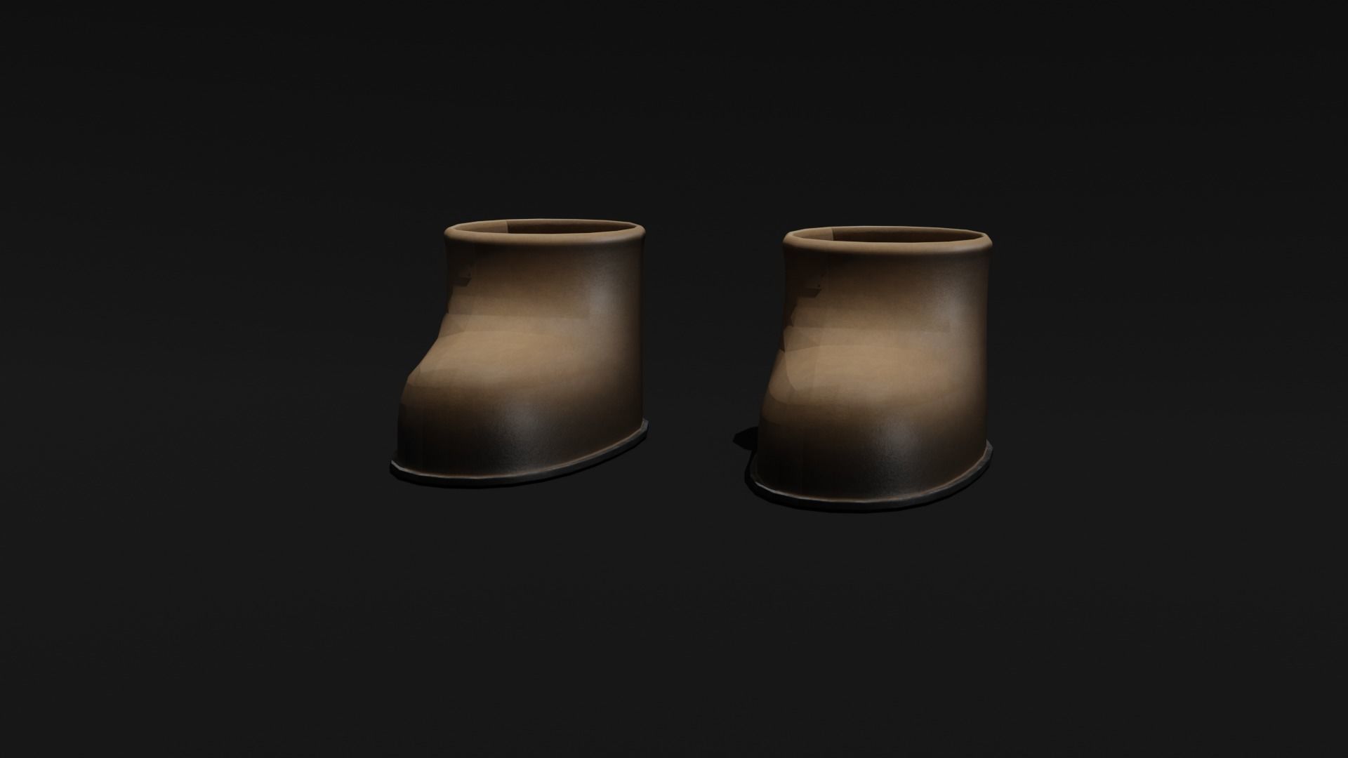 Shoes two boots 3D model_1