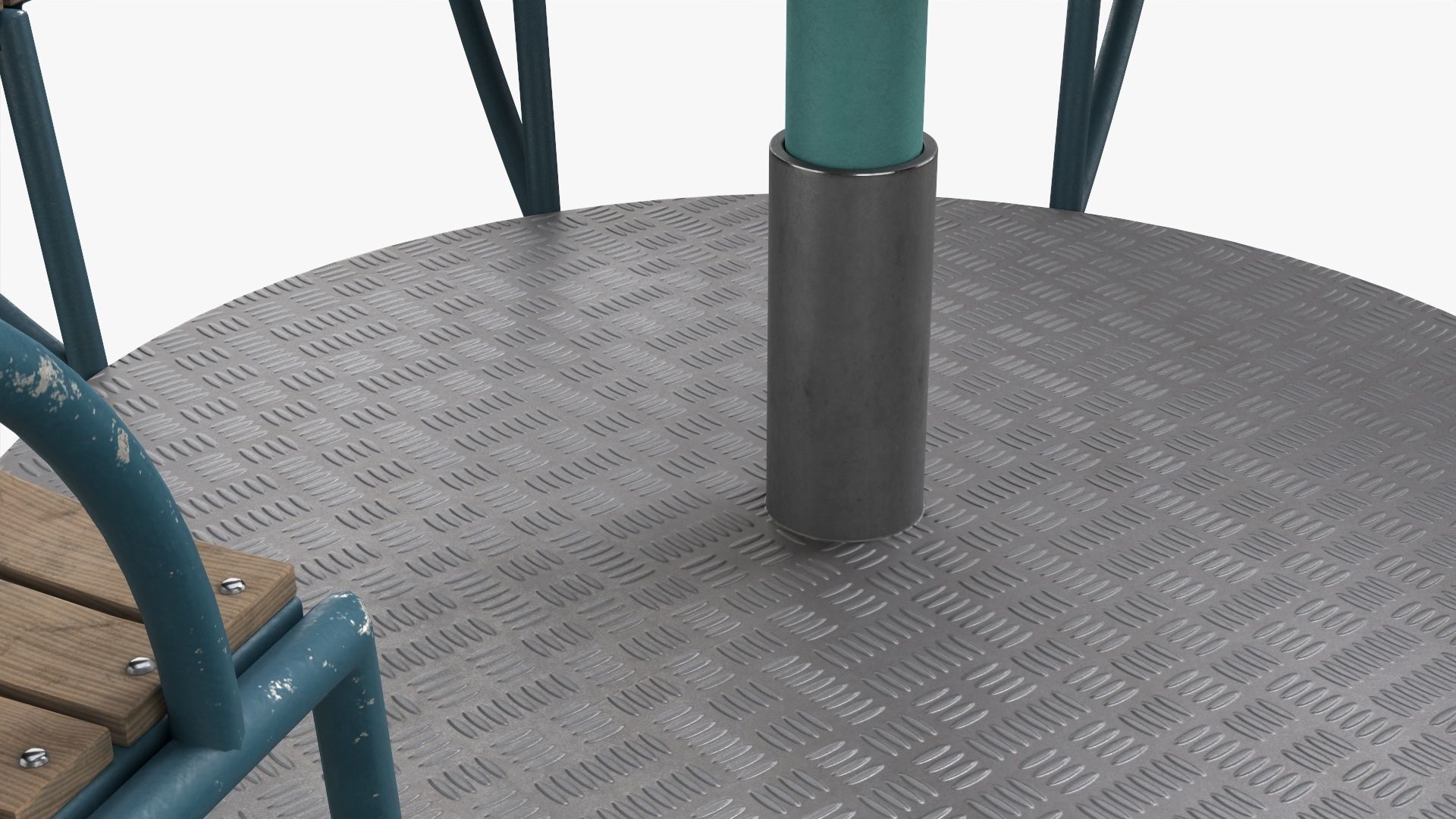 Roundabout bench 02 3D model_4