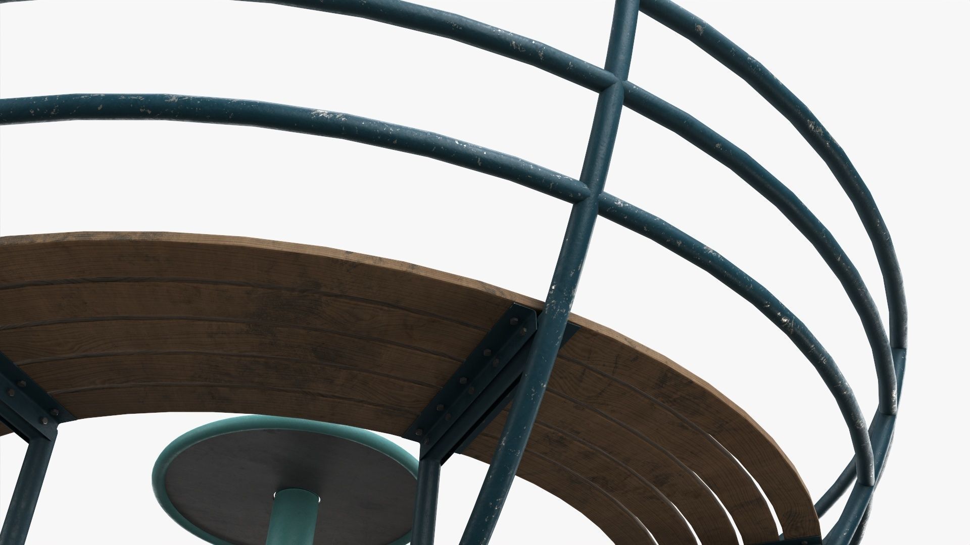 Roundabout bench 02 3D model_3