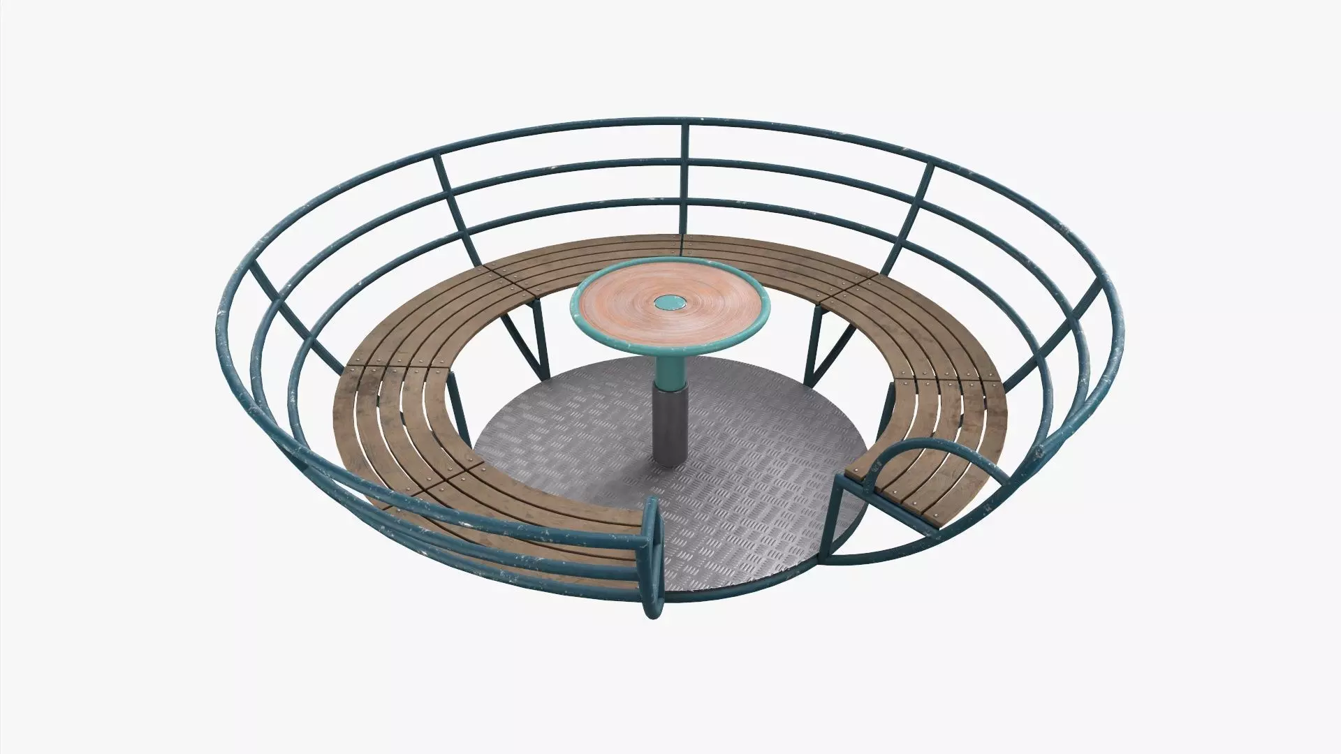 Roundabout bench 02 3D model_0