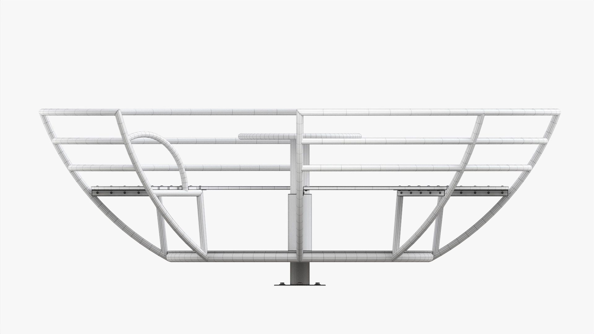 Roundabout bench 02 3D model_13