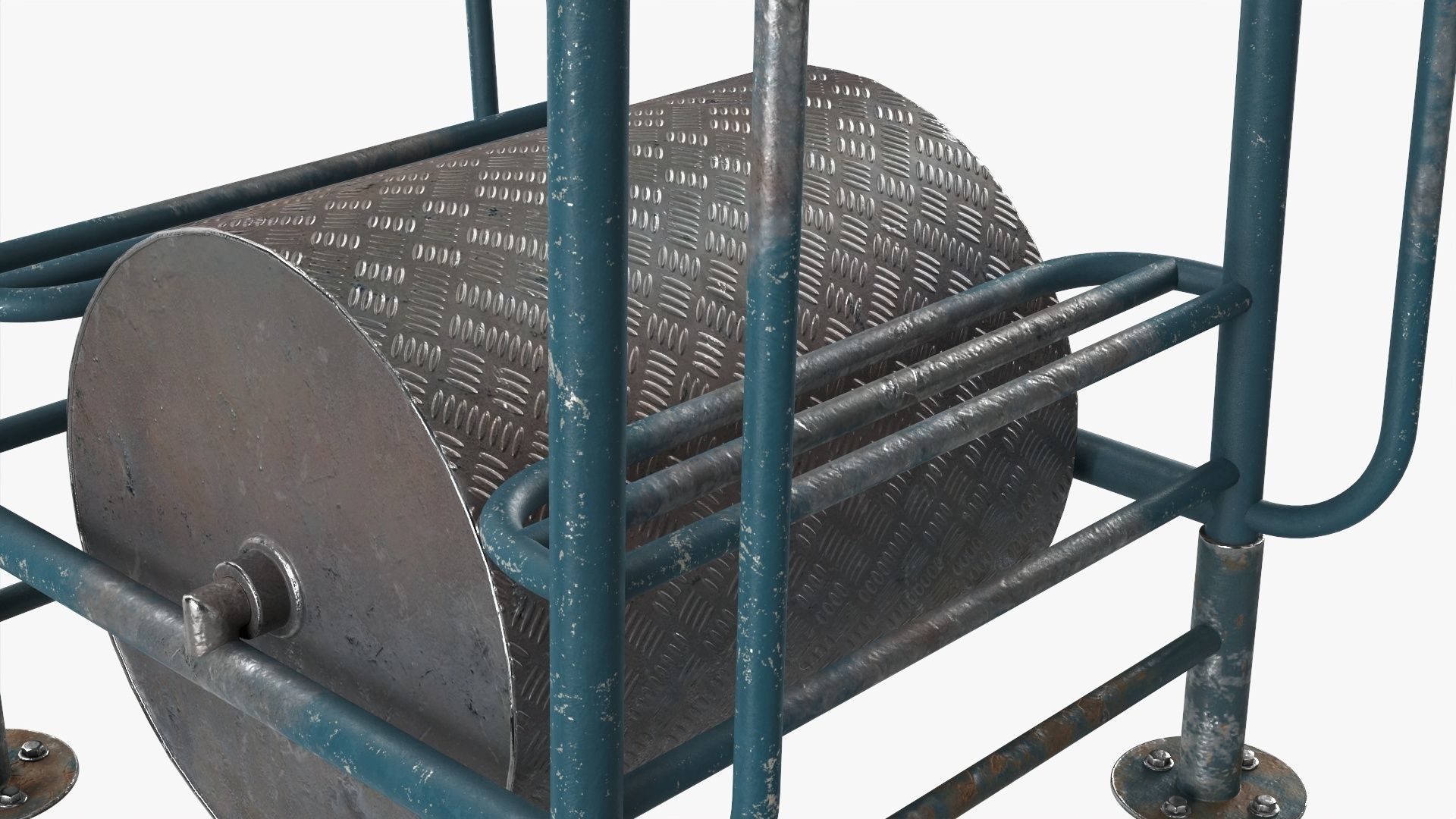 Running iron drum 3D model_3