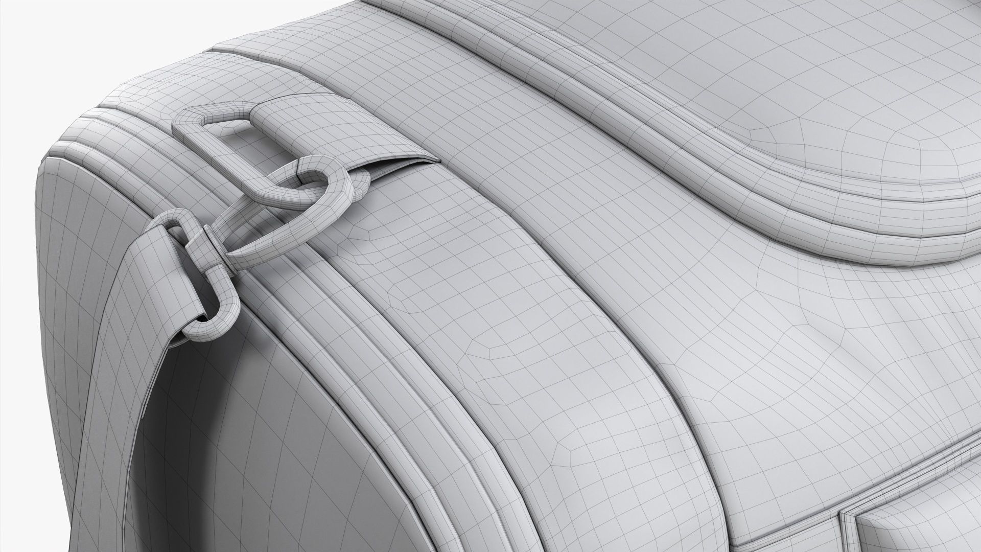 Duffel sport travel bag dark gray 3D model_15