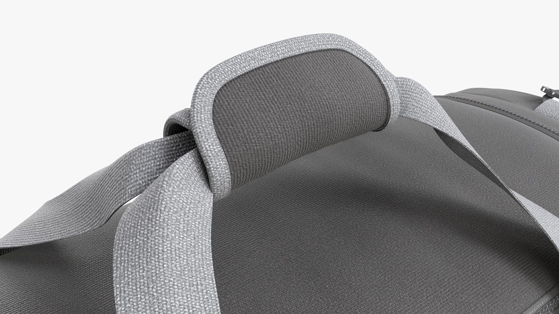 Duffel sport travel bag dark gray 3D model_6