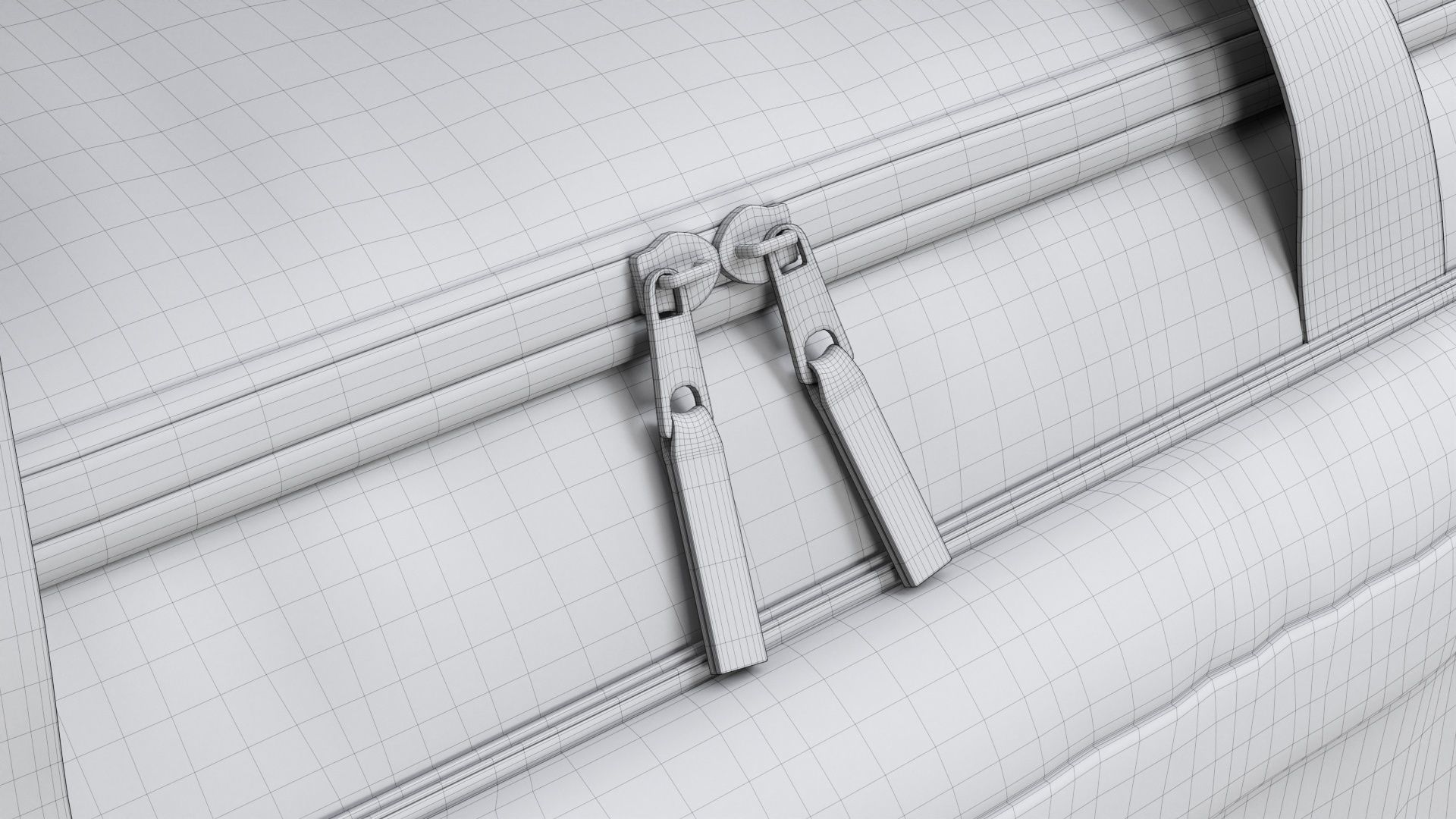 Duffel sport travel bag dark gray 3D model_16