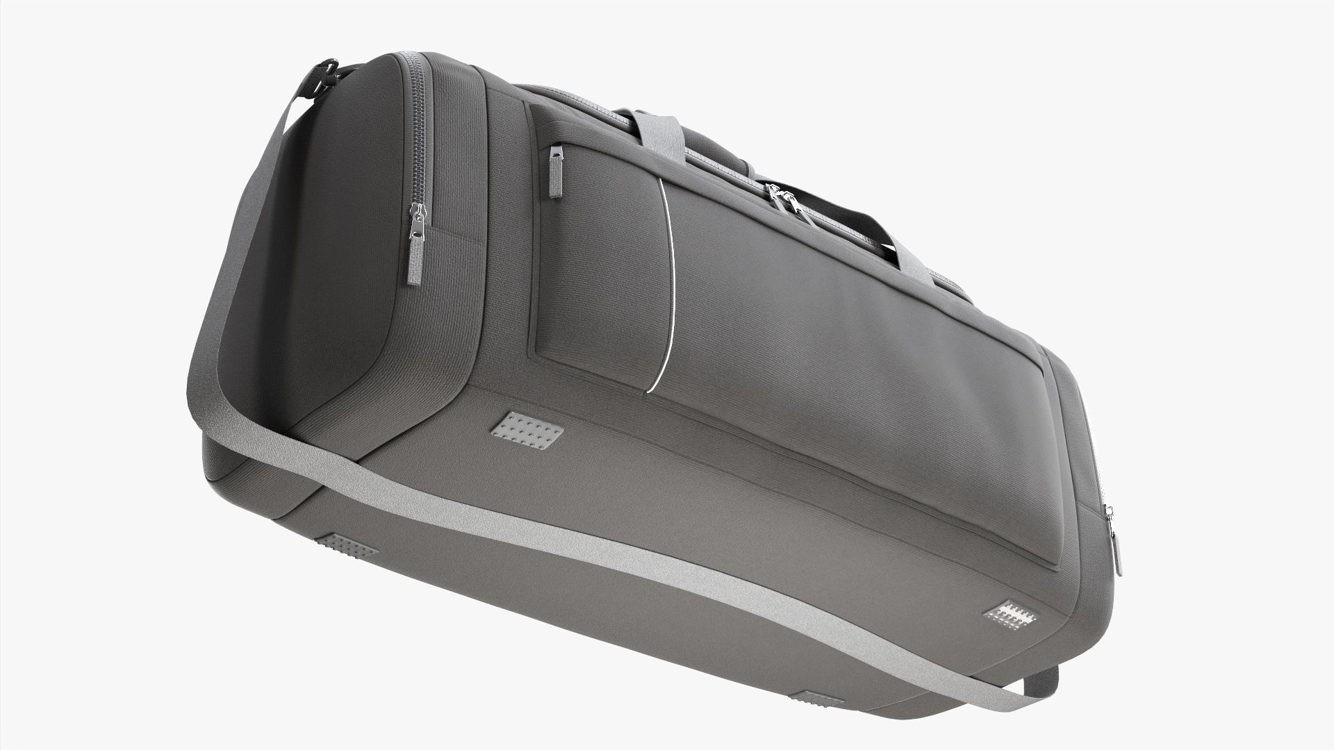 Duffel sport travel bag dark gray 3D model_3