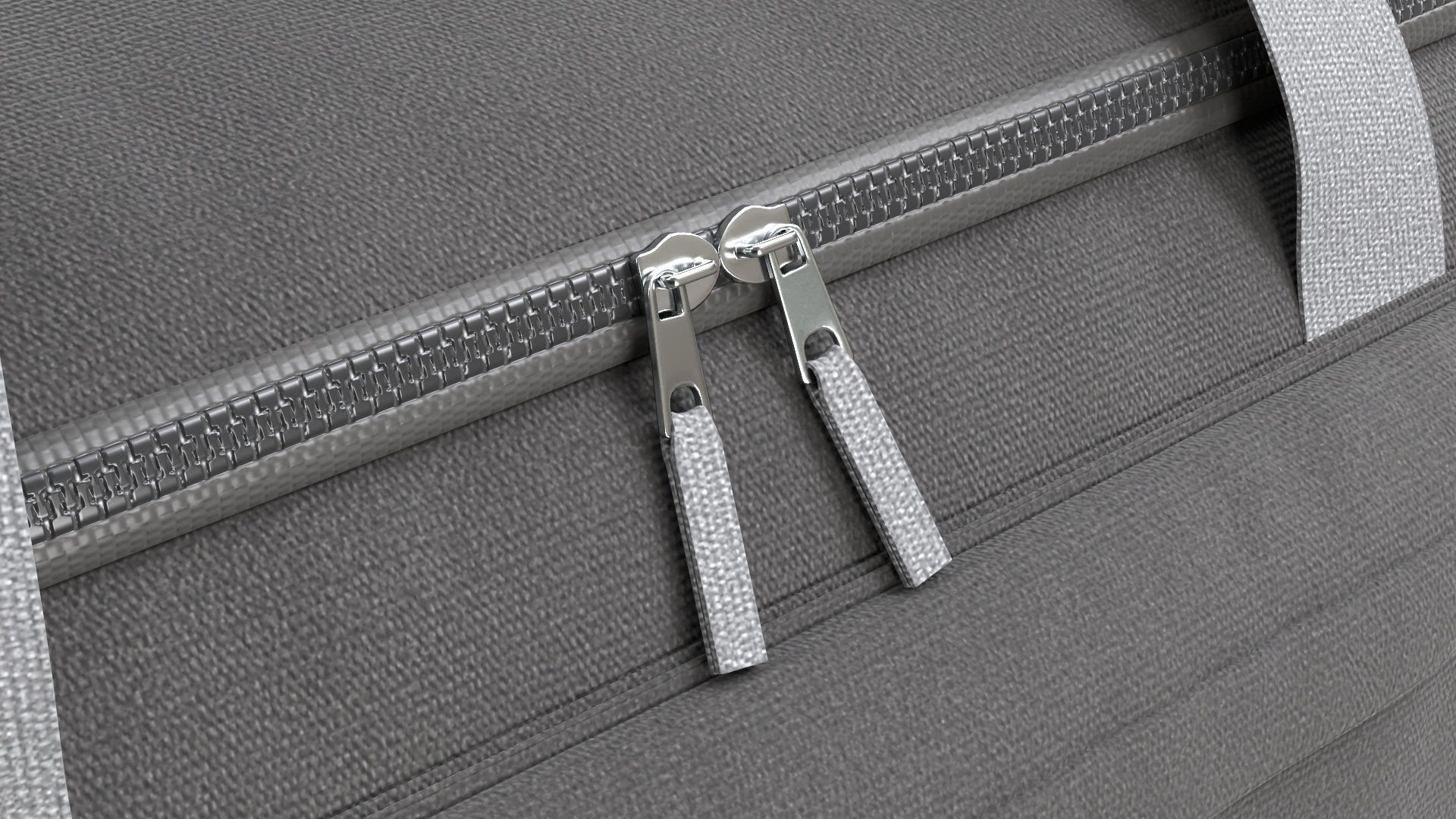 Duffel sport travel bag dark gray 3D model_5