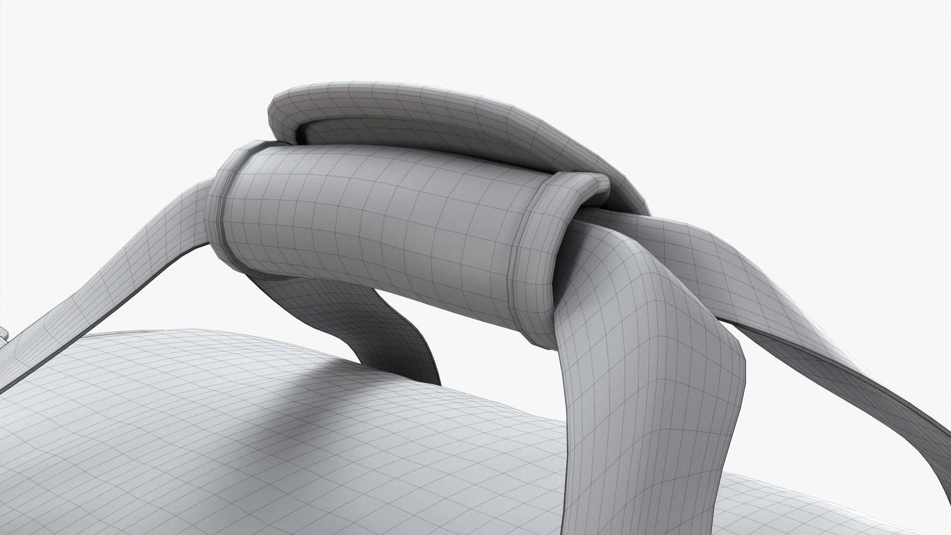 Duffel sport travel bag dark gray 3D model_18