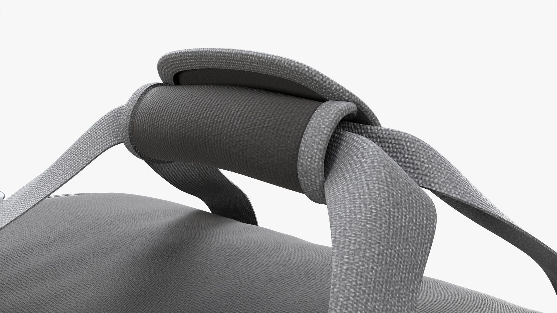 Duffel sport travel bag dark gray 3D model_7