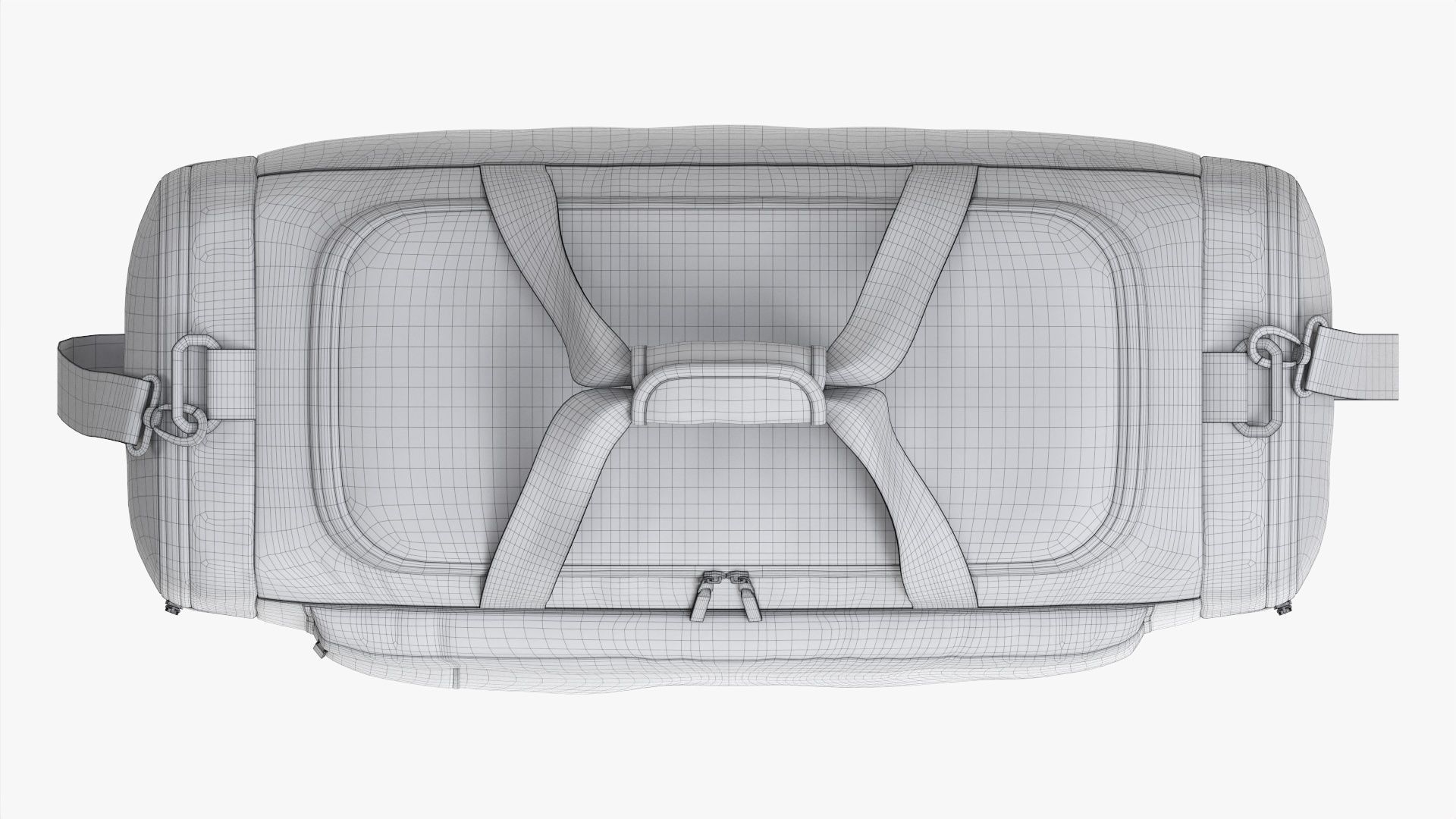 Duffel sport travel bag dark gray 3D model_21