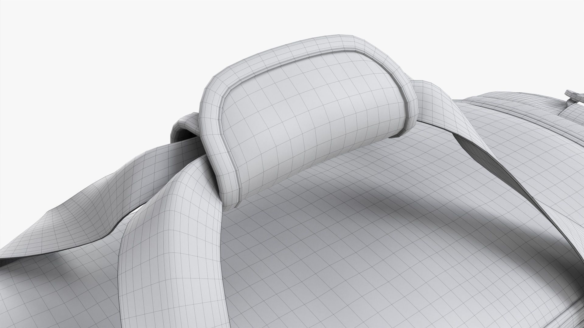 Duffel sport travel bag dark gray 3D model_17