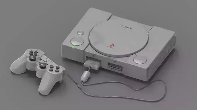 Playstation 1 console 3D model