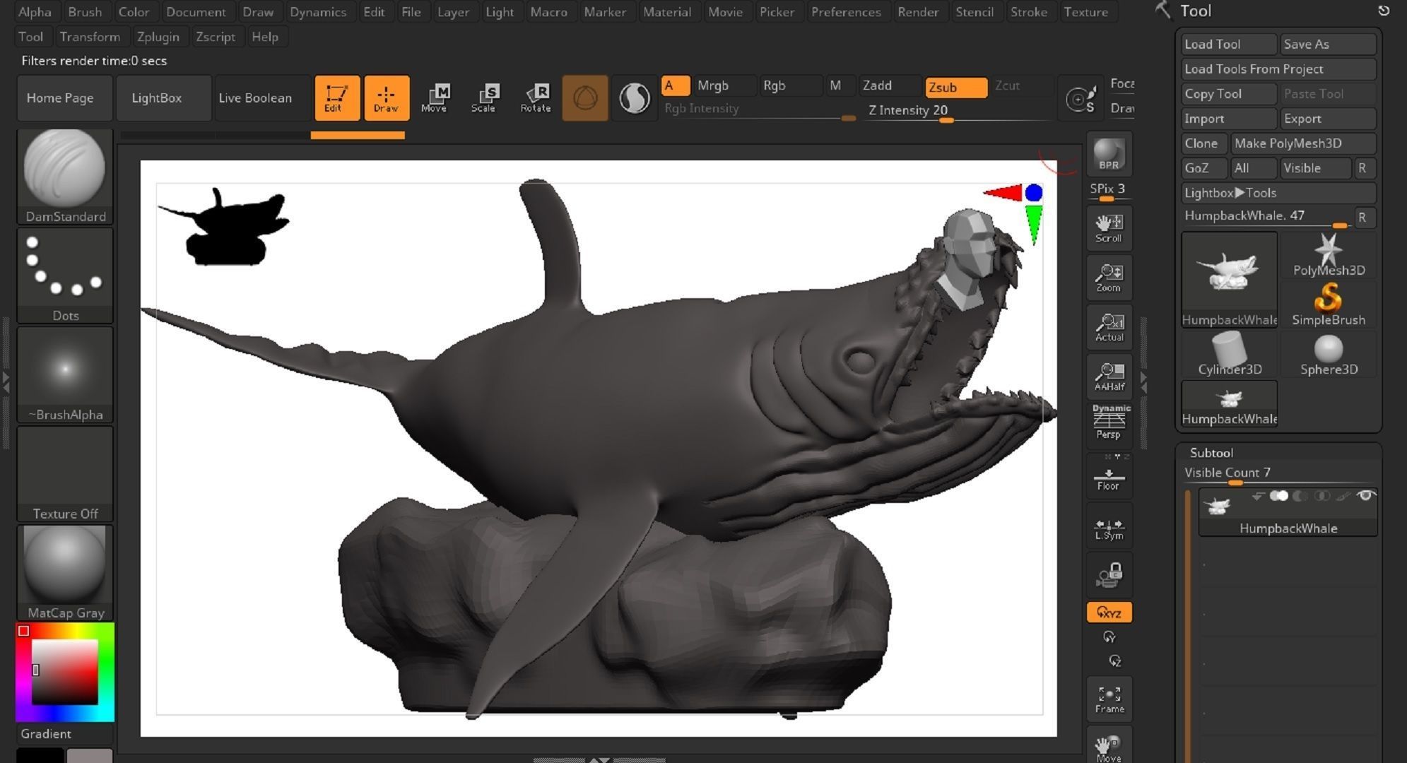 Humback Whale  3D model_12