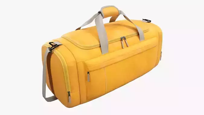 Duffel sport travel bag yellow