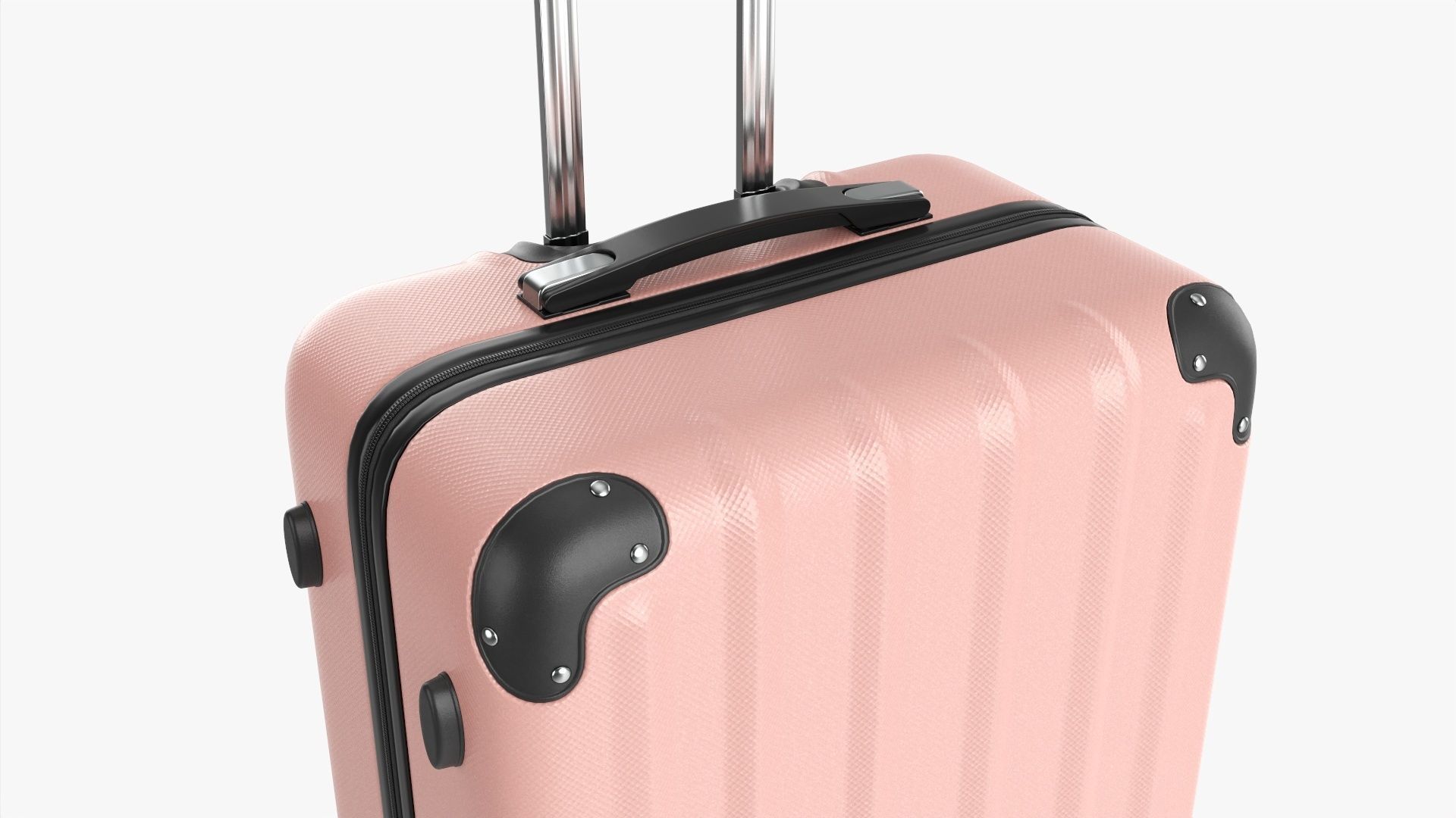 Suitcase hardshell on wheels large  3D model_3