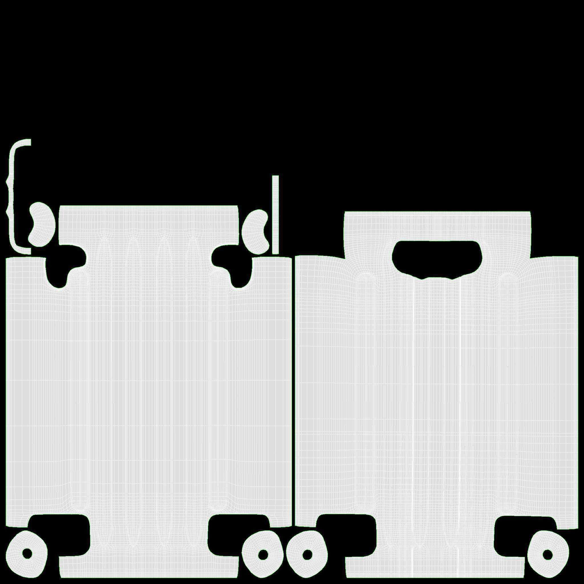 Suitcase hardshell on wheels large  3D model_17