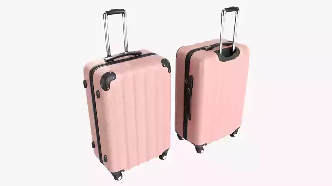 Suitcase hardshell on wheels large  3D model