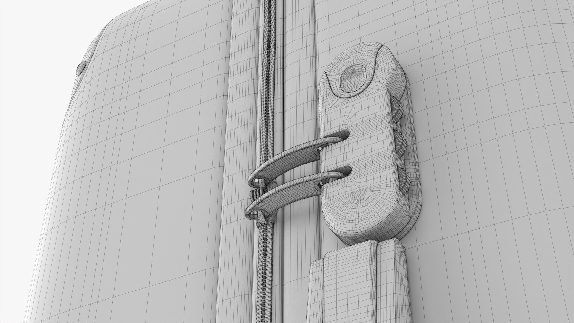 Suitcase hardshell on wheels large  3D model_12