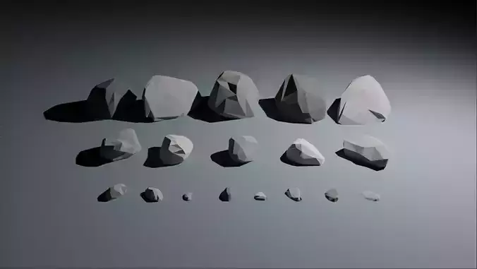 Envriroment Trees Stones 