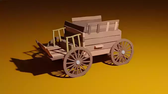 Coach Low Poly wagon