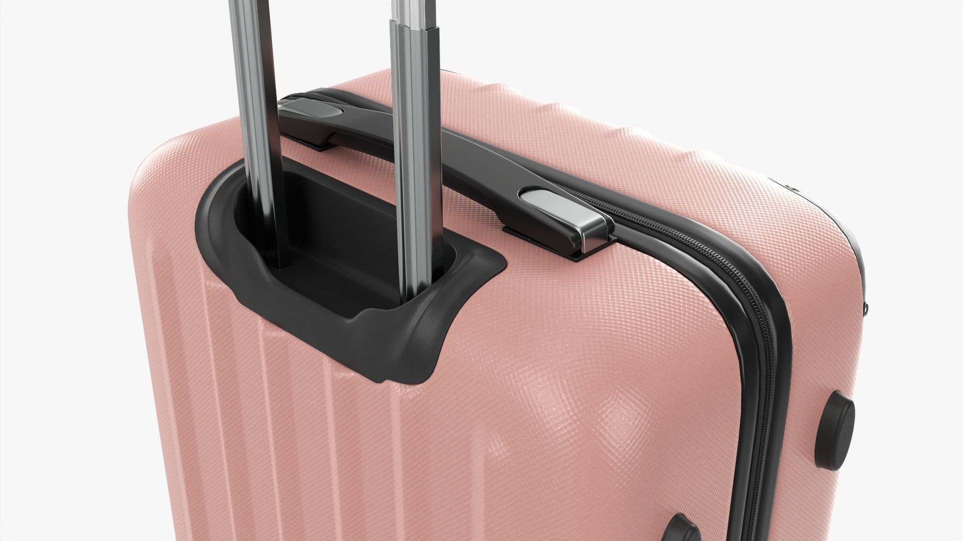 Suitcase medium hardshell on wheels 3D model_4