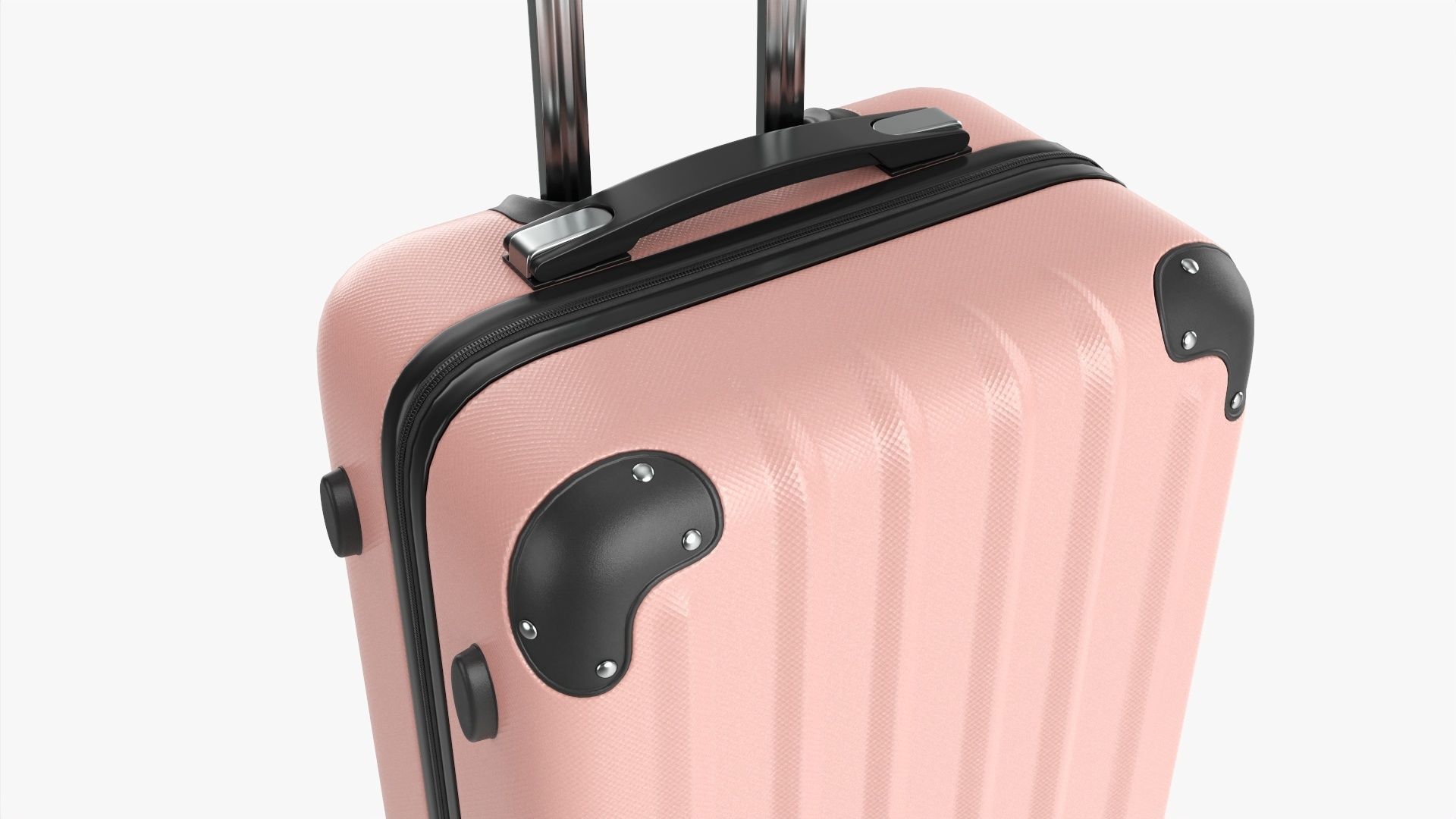 Suitcase medium hardshell on wheels 3D model_3