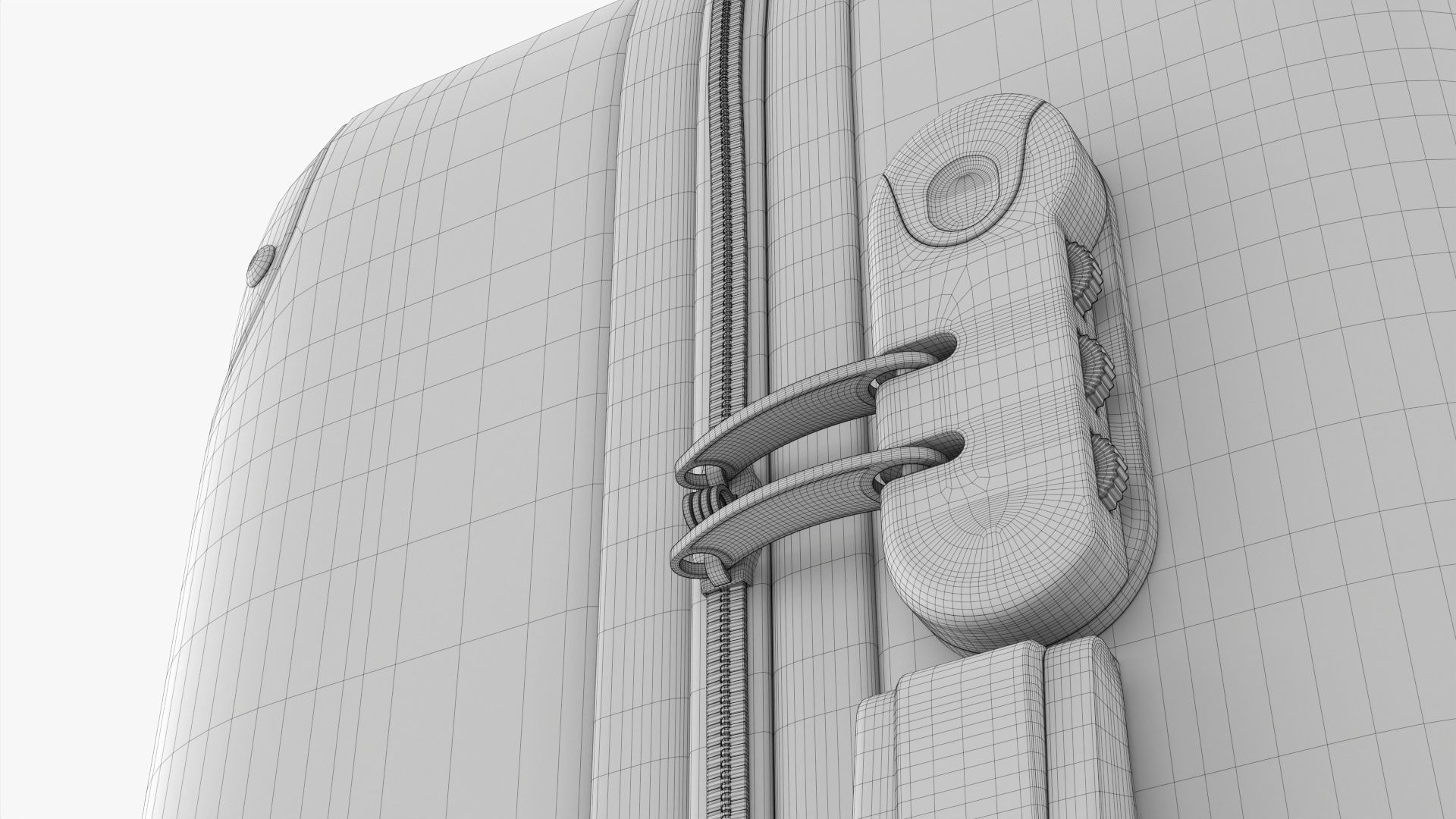 Suitcase medium hardshell on wheels 3D model_13