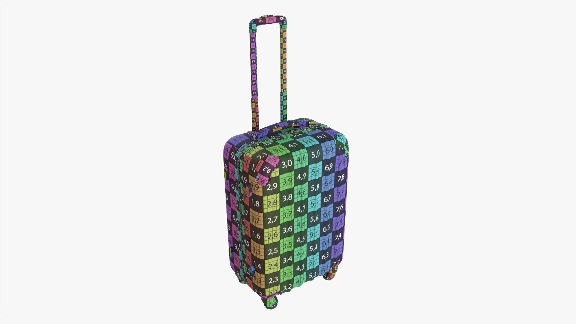Suitcase medium hardshell on wheels 3D model_16