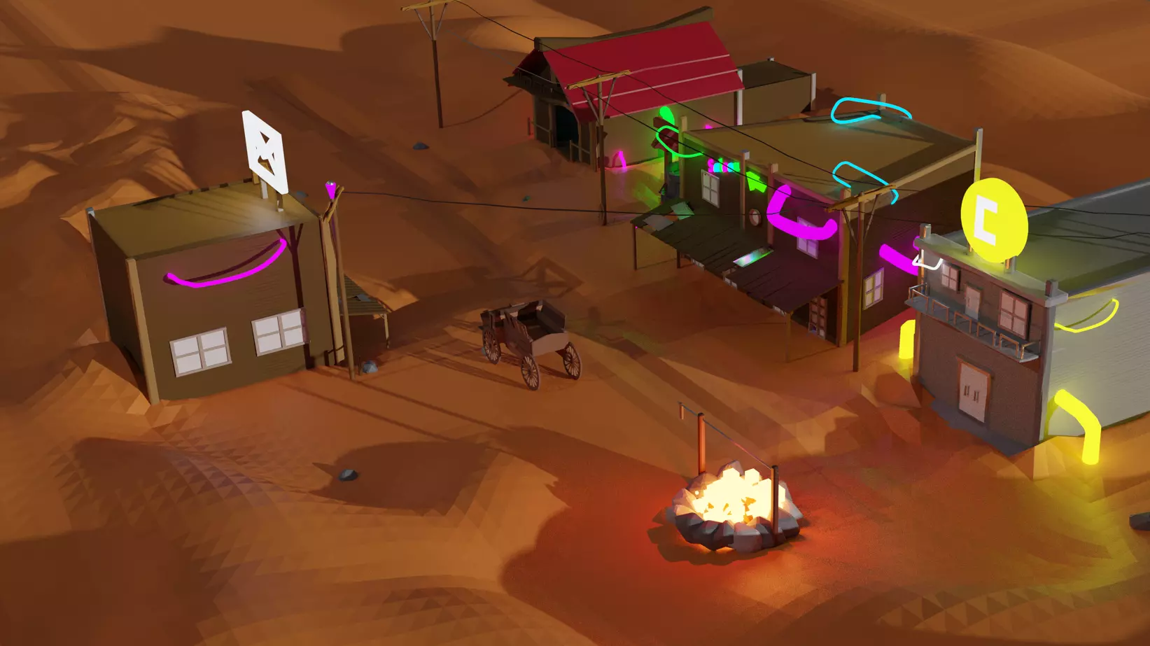 Western Future Scene 3D model_0