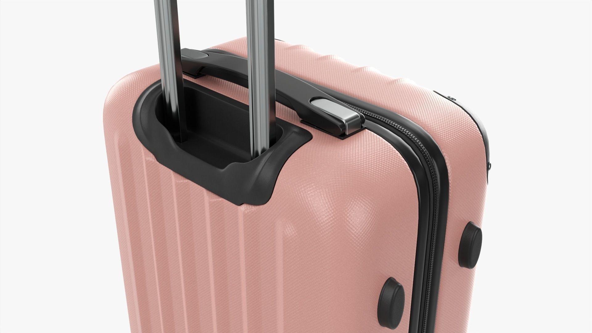 Suitcase small hardshell on wheels 3D model_4