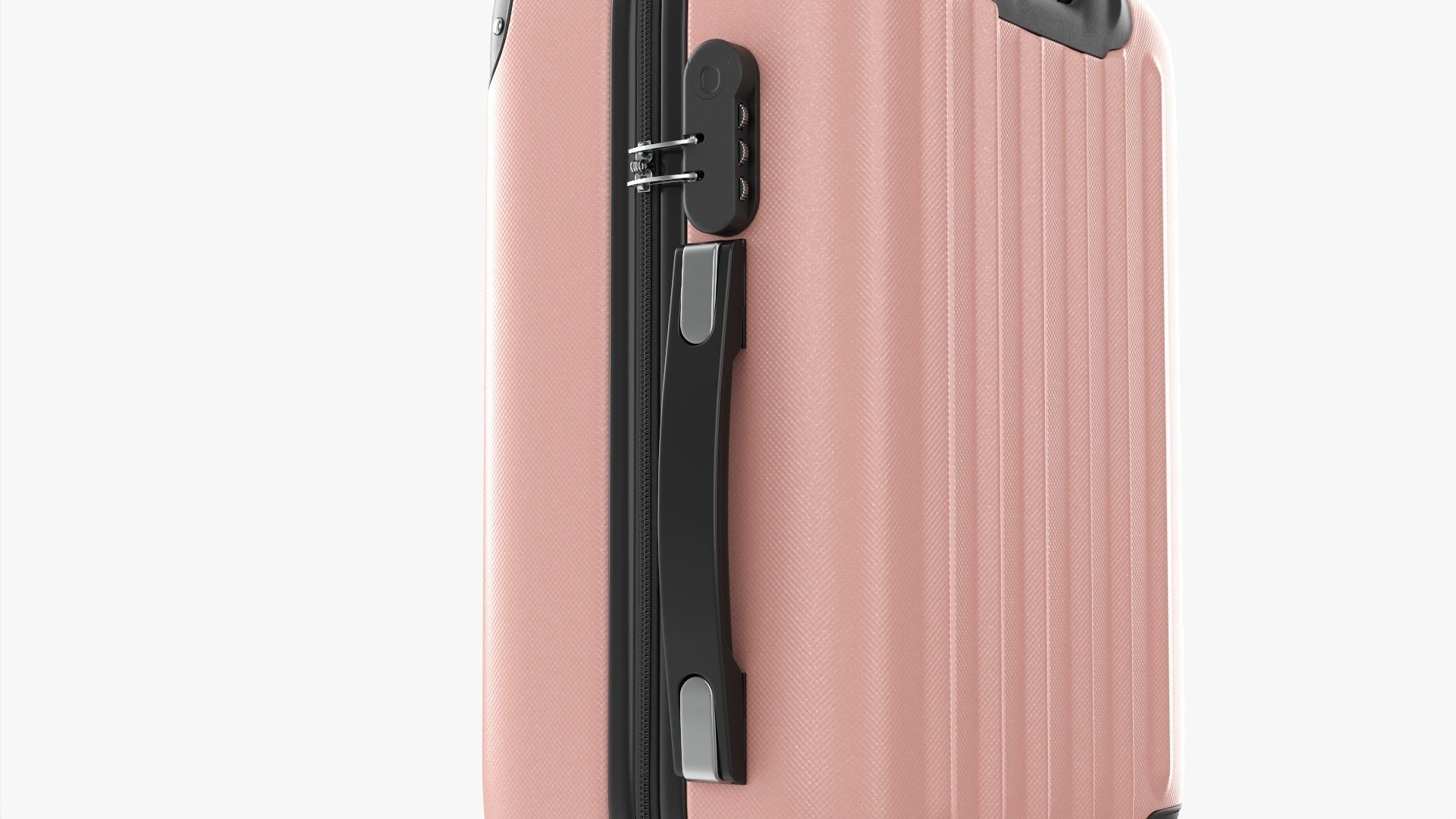 Suitcase small hardshell on wheels 3D model_5