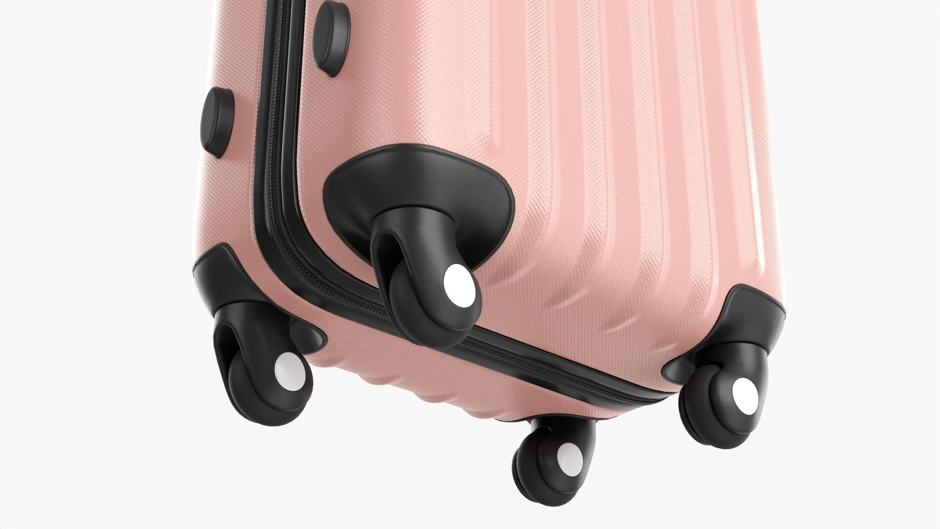 Suitcase small hardshell on wheels 3D model_7