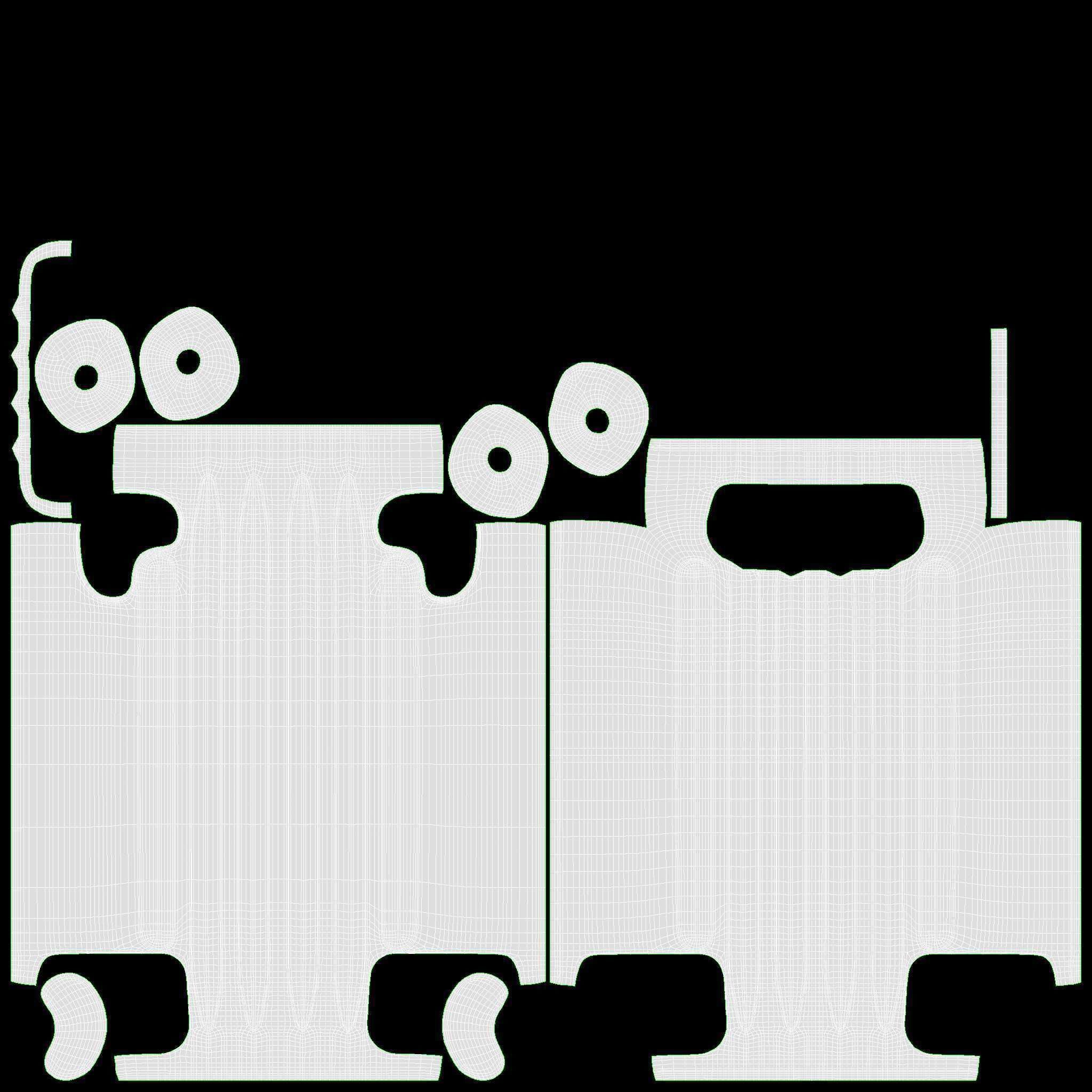 Suitcase small hardshell on wheels 3D model_19