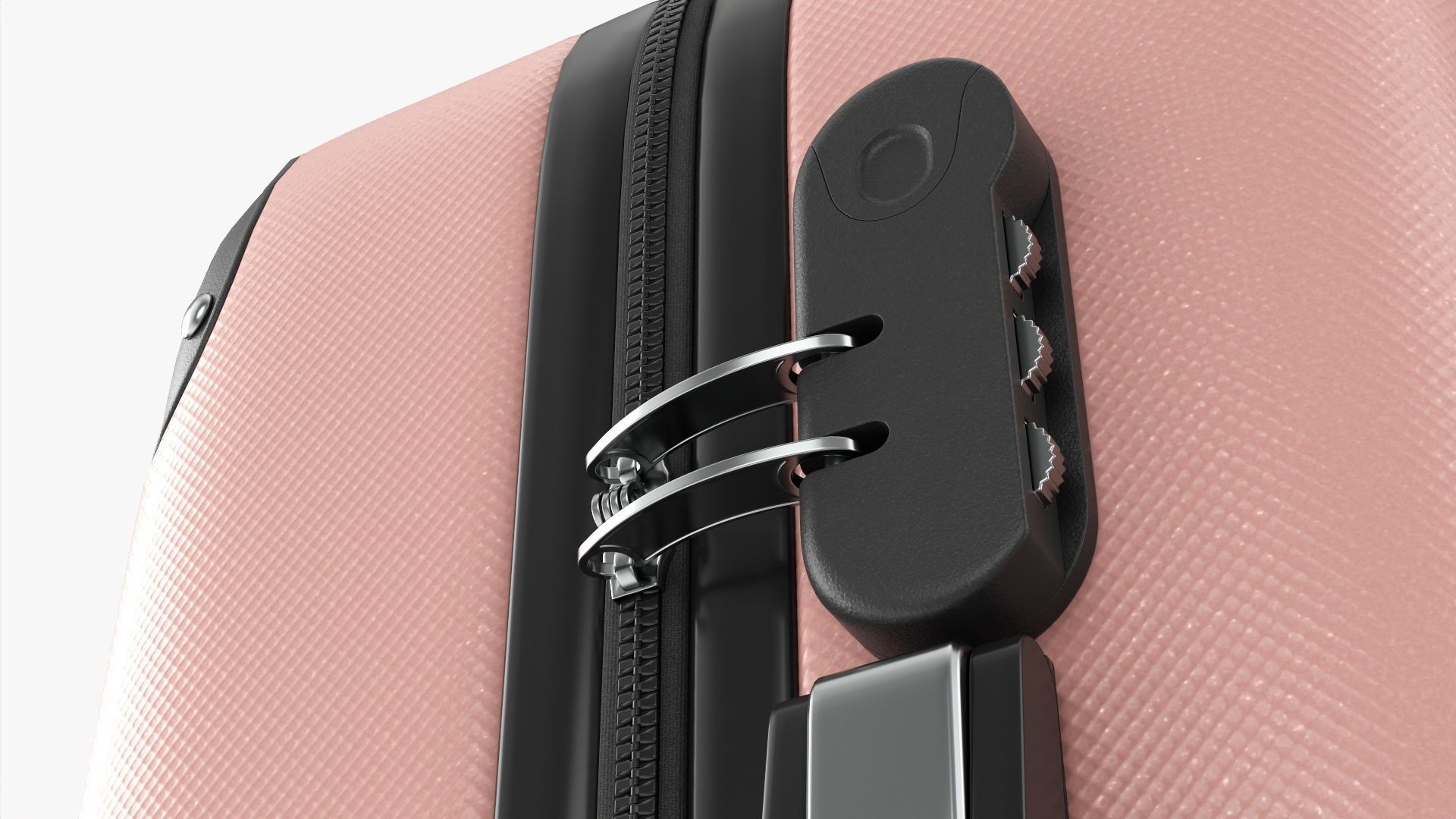 Suitcase small hardshell on wheels 3D model_6