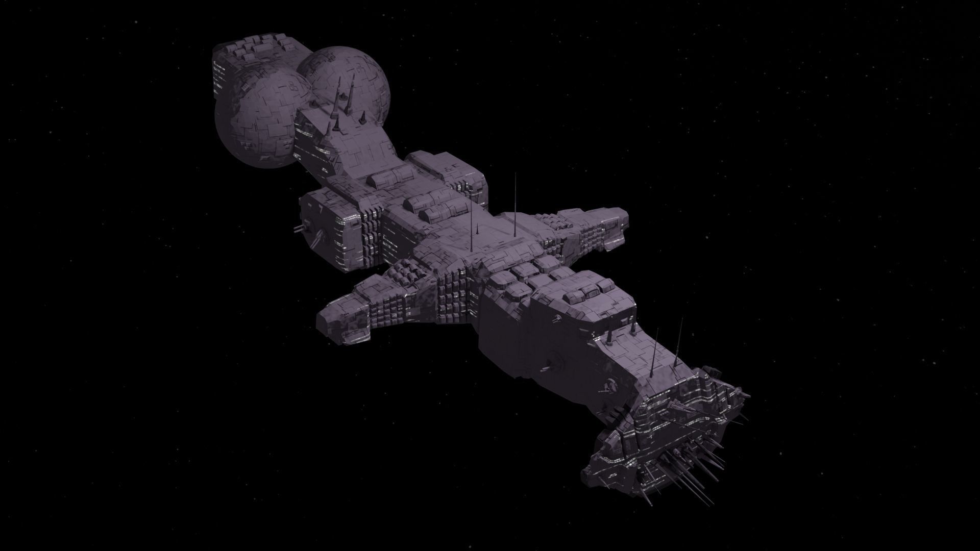 Future Spaceship No5 3D model_2