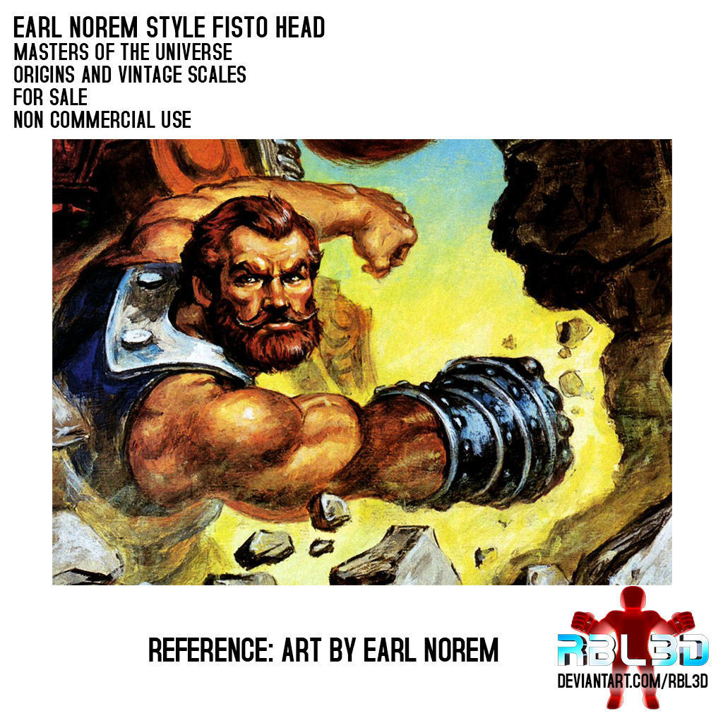 Fisto Head Earl Norem style -motu origins and vintage- 3D print model_2