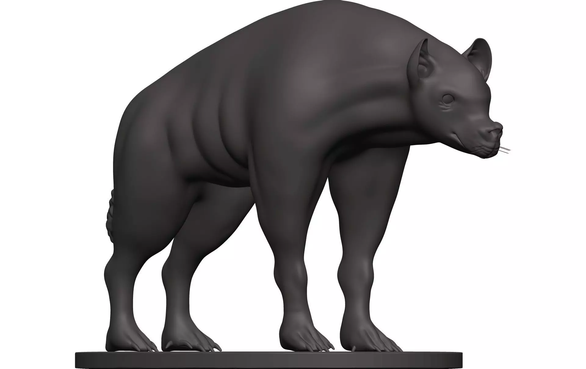 Hyena statue of cat 3D model_0