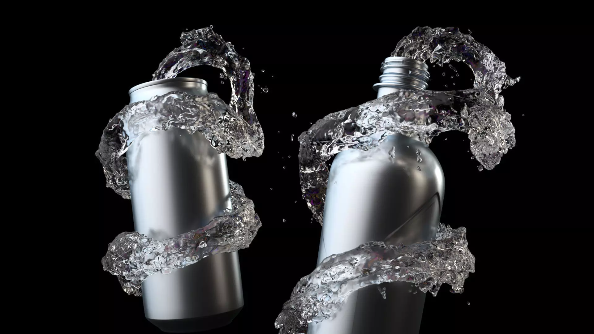 Splash Water Animated 3D model_0