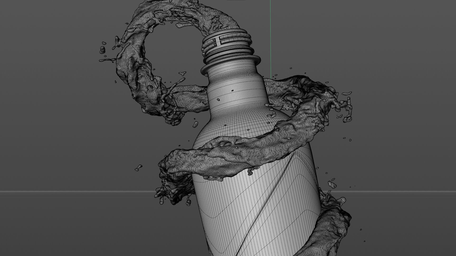 Splash Water Animated 3D model_2