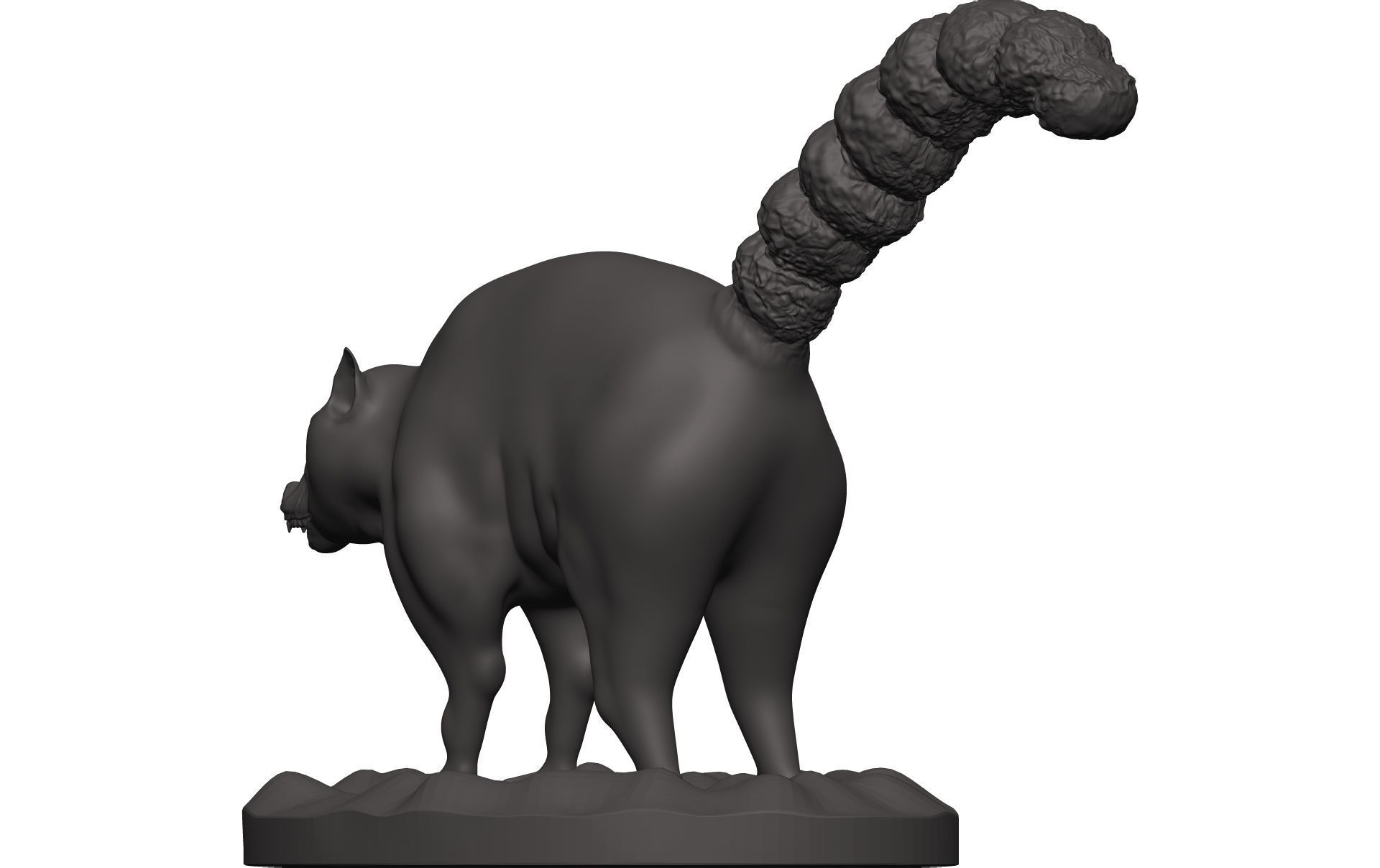 Lemur squirrel figurine 3D model_4