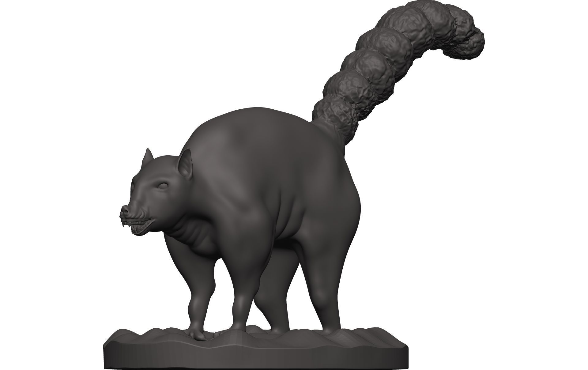 Lemur squirrel figurine 3D model_2