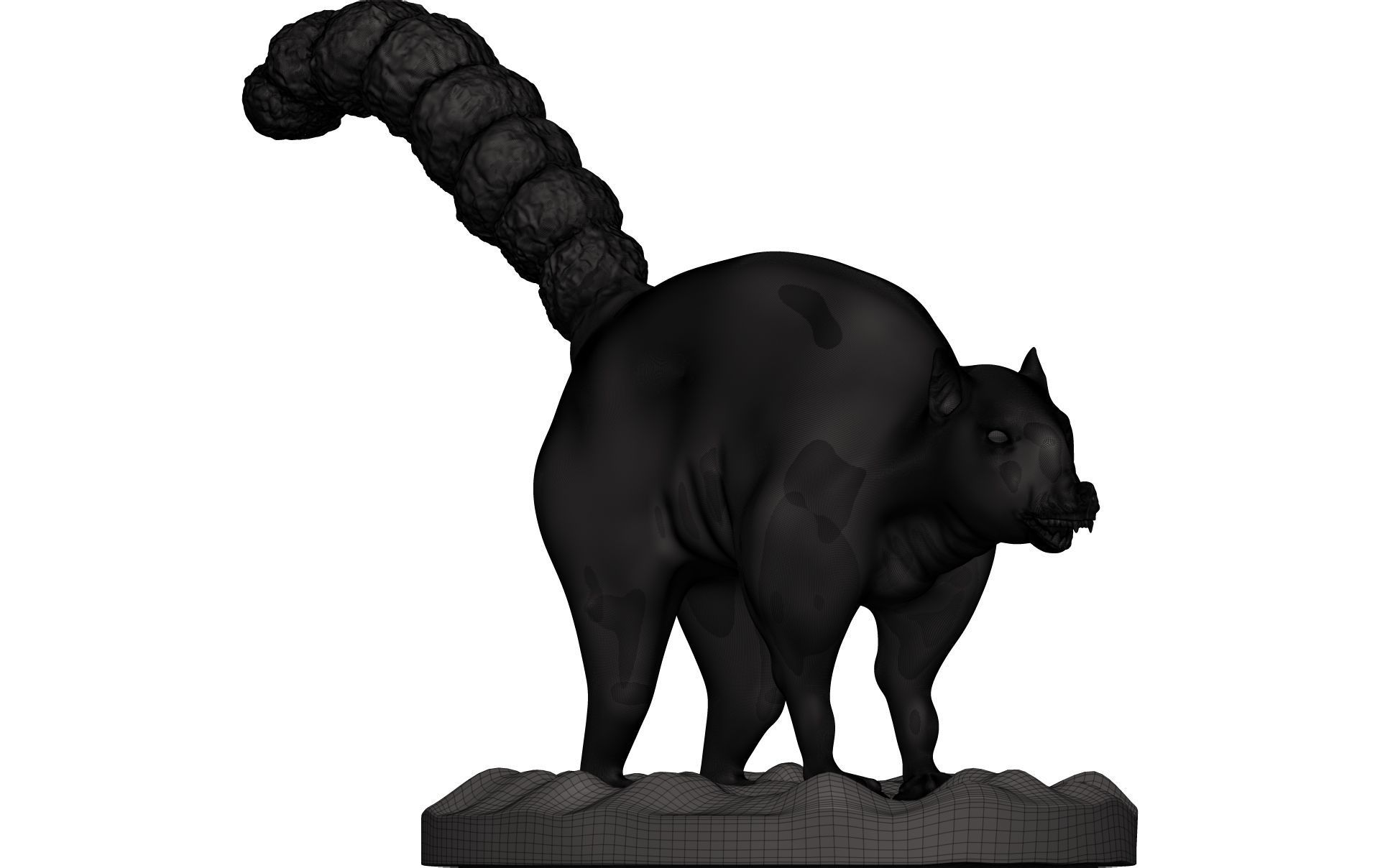 Lemur squirrel figurine 3D model_10