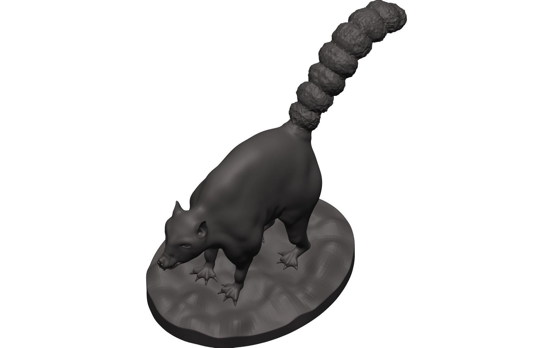 Lemur squirrel figurine 3D model_9