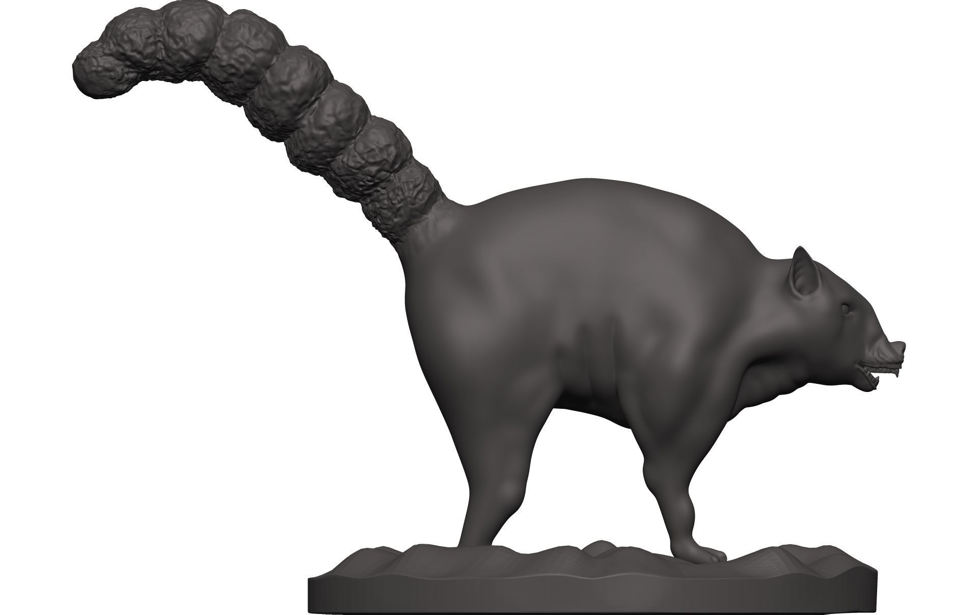 Lemur squirrel figurine 3D model_7