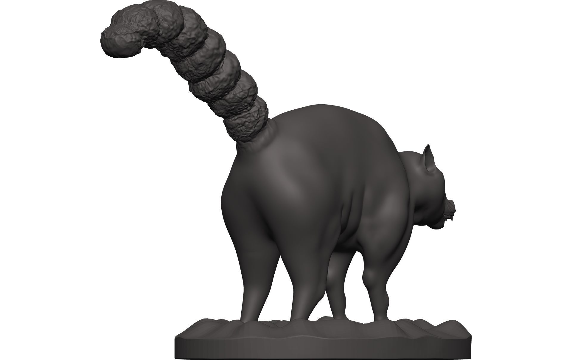 Lemur squirrel figurine 3D model_6