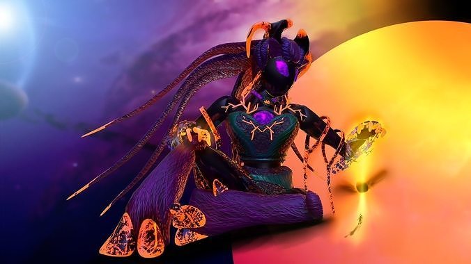 Character Fantasy Eclipsis Game-Rady 3D Low-Poly Low-poly 3D model