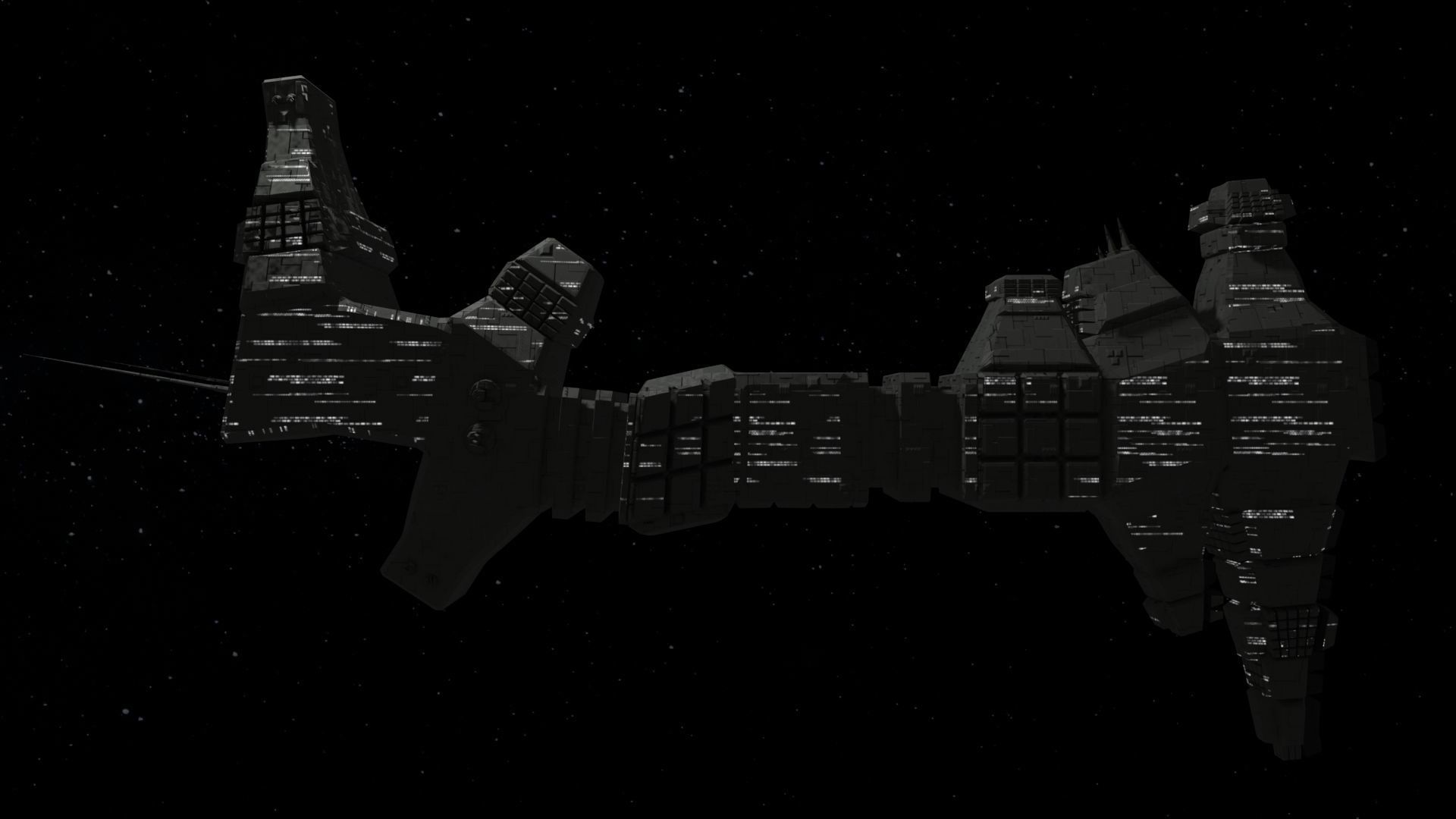 Future Spaceship No3 3D model_4