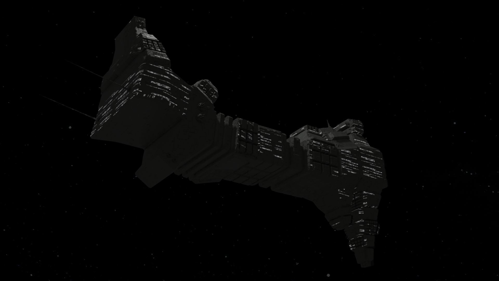 Future Spaceship No3 3D model_7